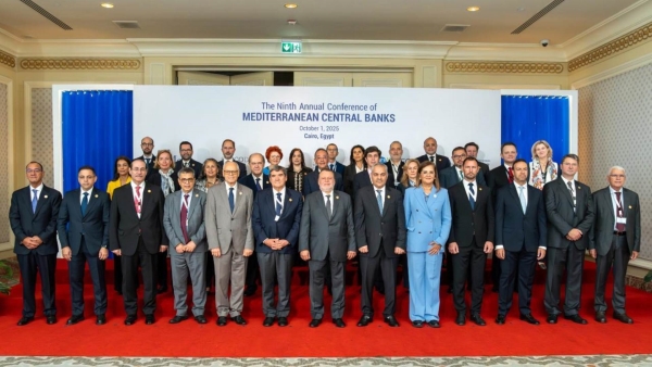 With the Participation of Several Central Bank Governors from Mediterranean Countries, along with Senior Leaders and Officials